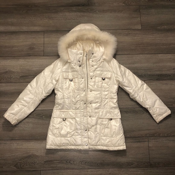 White winter jacket - mid length - Picture 1 of 5